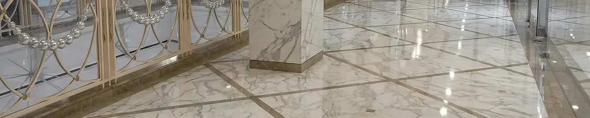 Beautiful marble floor professionally installed in Rochester, NY